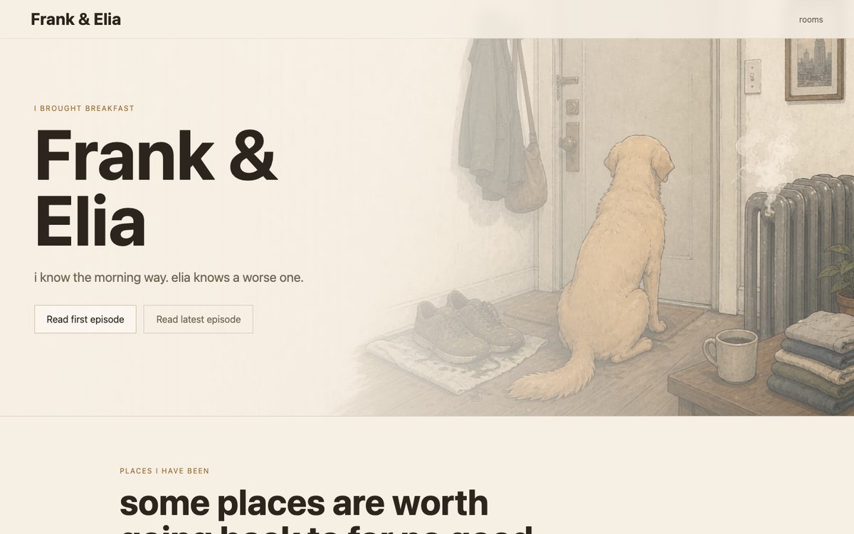 Screenshot of Frank & Elia