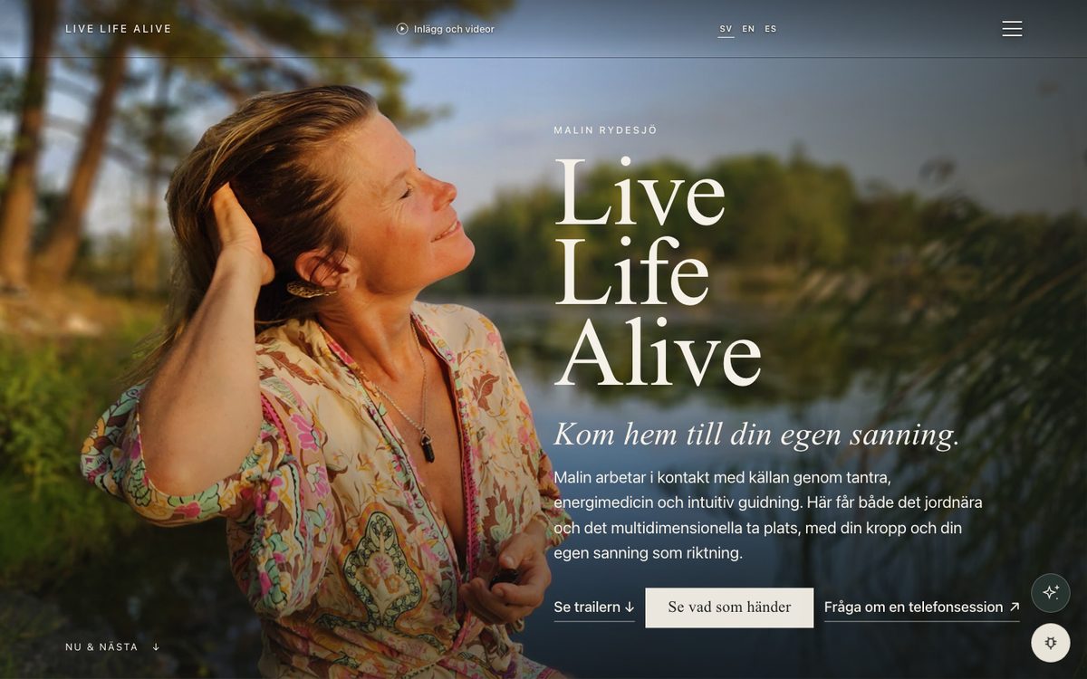 Screenshot of Live Life Alive